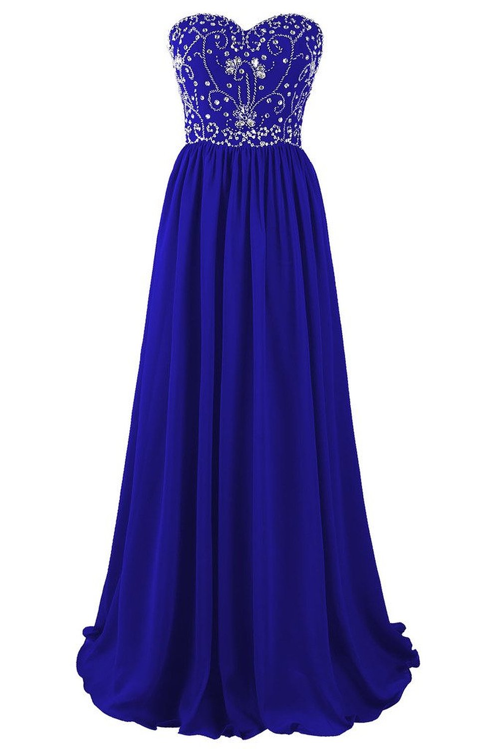 blue colour long party frocks